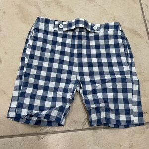 One child Blue and White Checkered Shorts